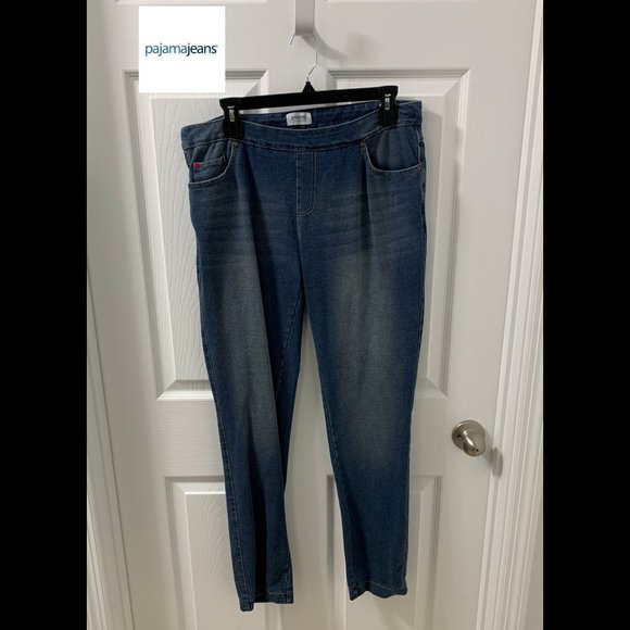 Pajama Jeans Jeans Pajama Jeans Vintage Wash With Wear On Upper Leg